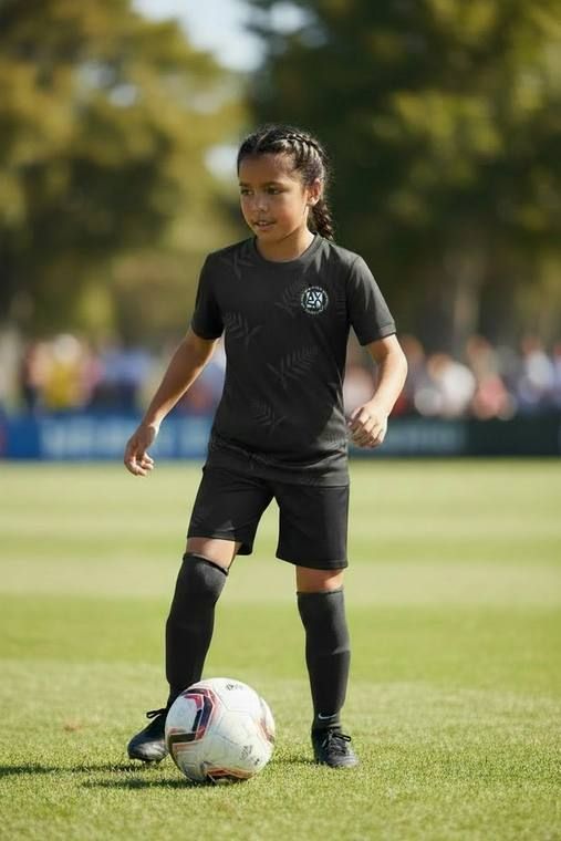Youth player with ball